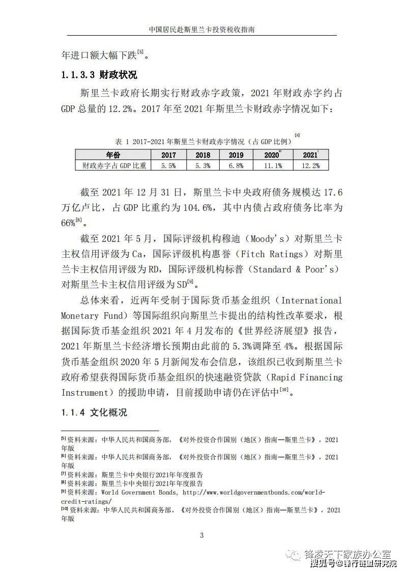 【重点】中国居民赴斯里兰卡投资税收指南|附下载
