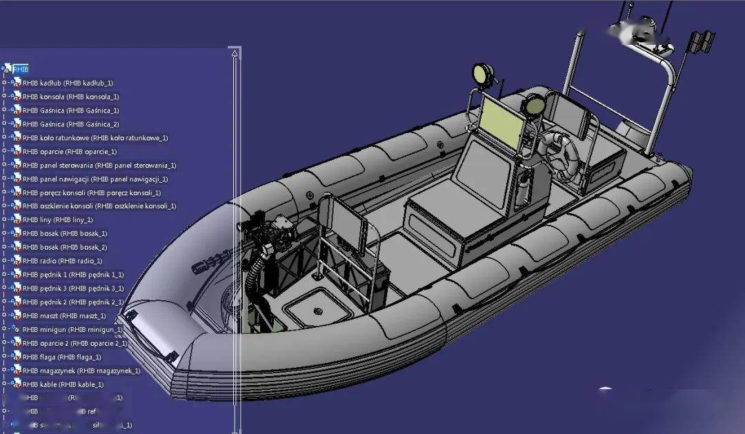 【海洋船舶】rhib特战船艇模型3d图纸 stp格式