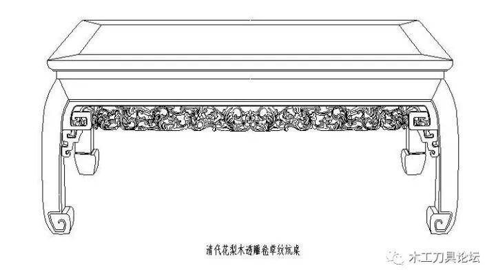 cad家具明清中式古典家具资料图集_俯视图