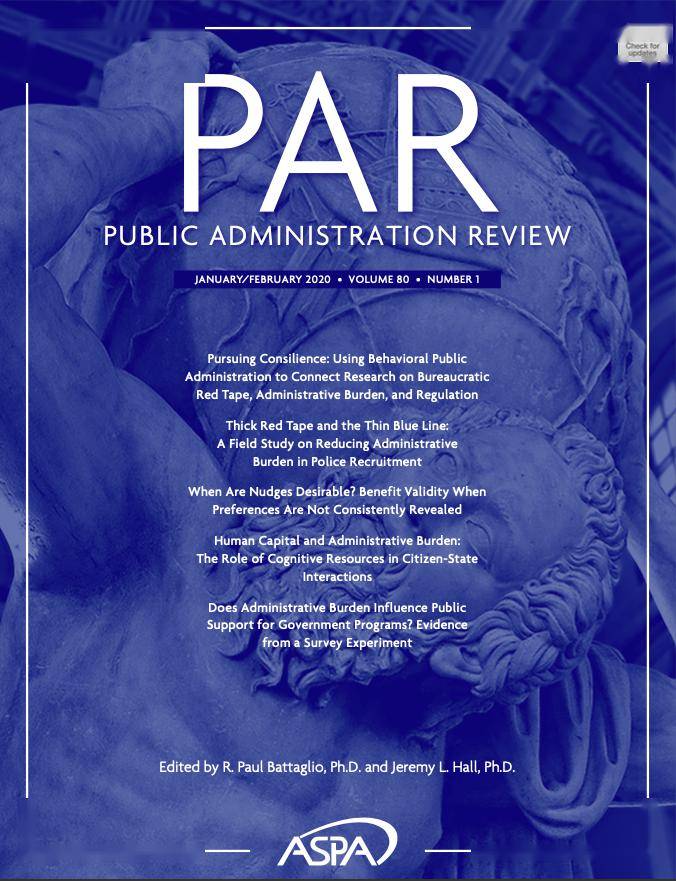 publicadministrationreview最新目录2020issue3