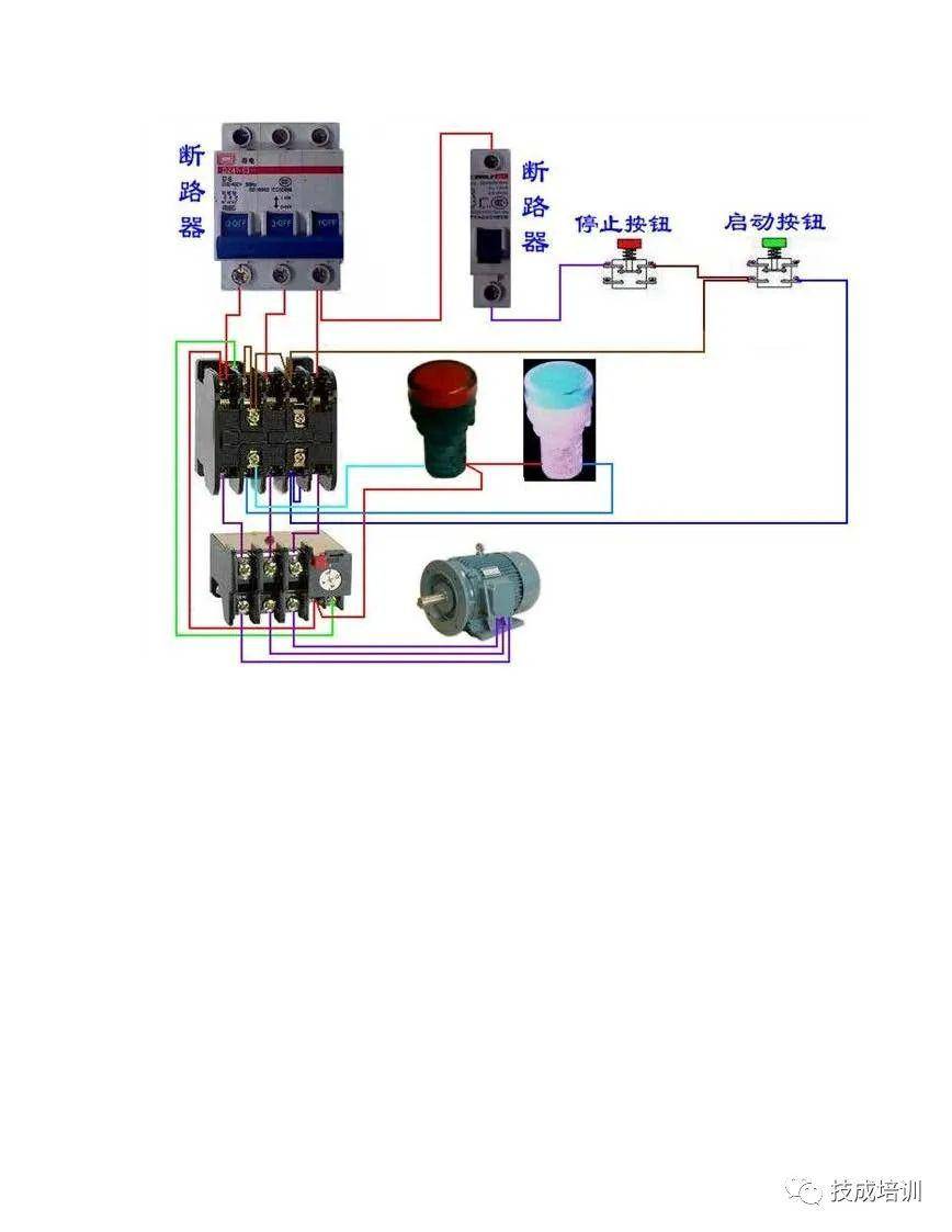 史上最全电工实物接线图含日光灯类断路器控制回路电动机热电偶电能表