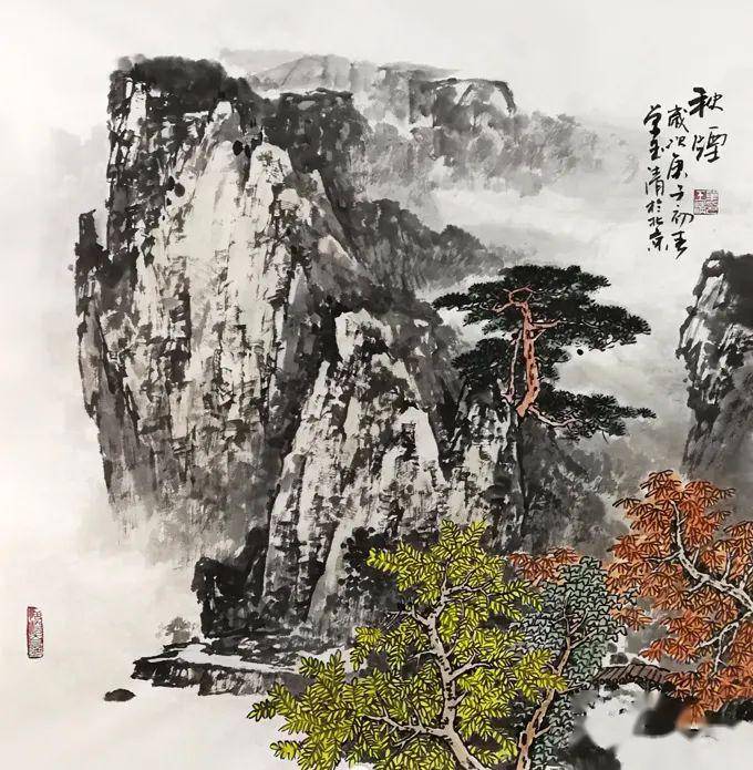 单玉清作品《依山傍水》单玉淸将中国山水画创作做为他的人生道路第