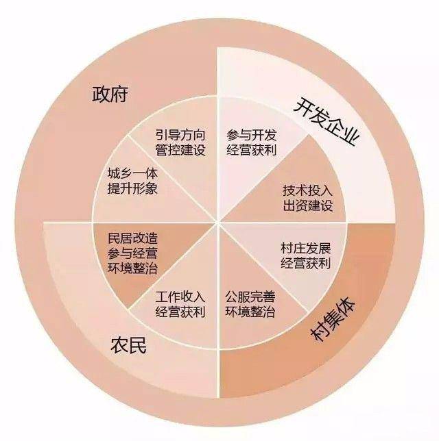 乡村振兴政府,村集体,开发企业,农民利益关系和职能分配