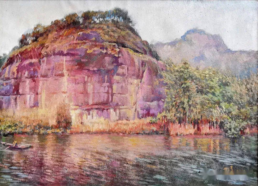 丹霞山风景 油画 60×80cm 2011年瑶山民居之二 油画 60×80cm 2011