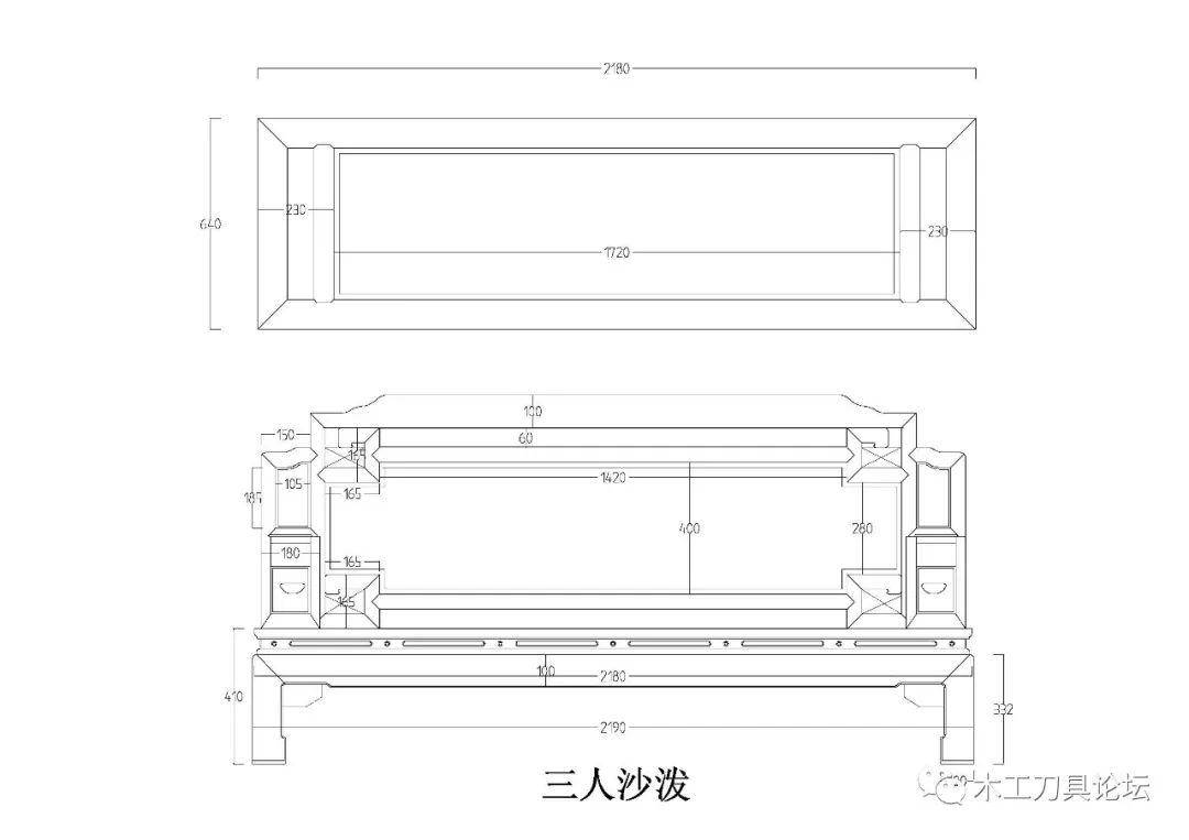 9套古典传统实木沙发家具详细设计图纸免费送