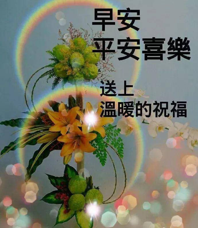 最新群发早上好问候语表情包动态图片鲜花带字清早早上好问候语