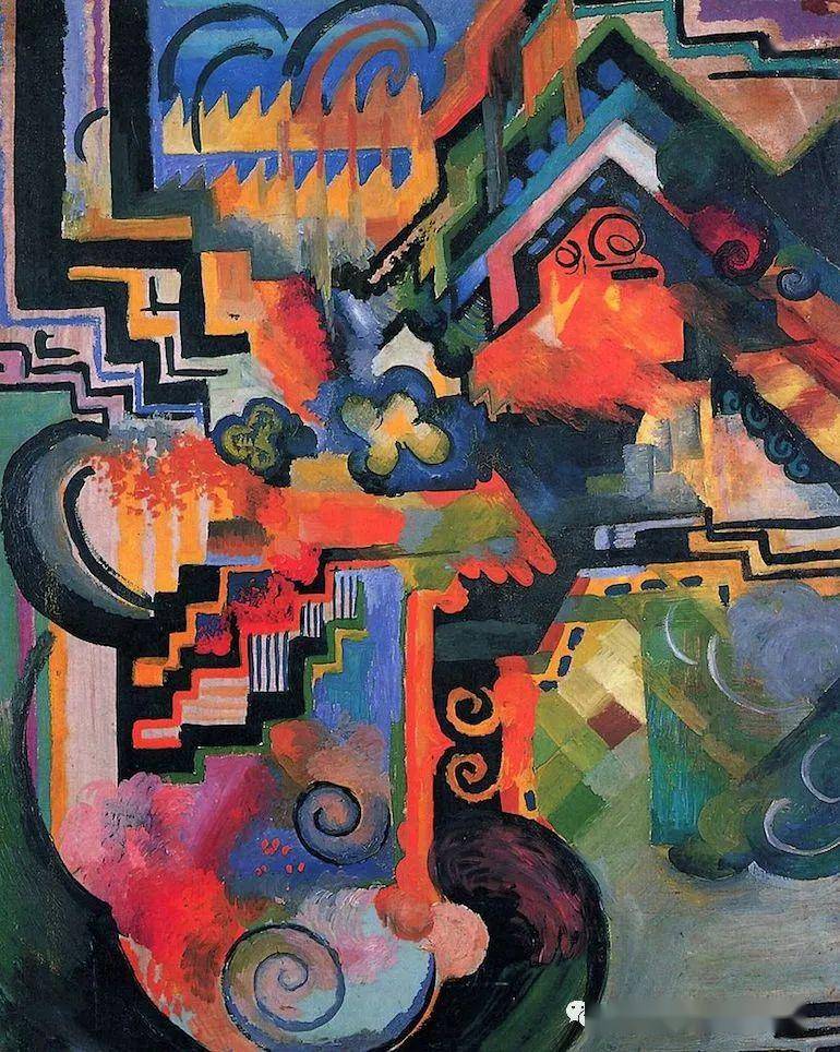 德国表现主义画家奥古斯特 · 麦克(august macke)代表绘画作品