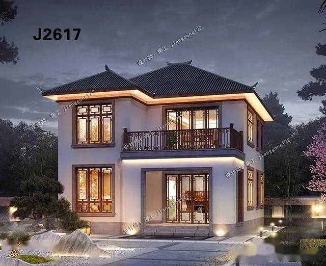 4款中式二层农村别墅第3款适合建在风景区值得三代传承