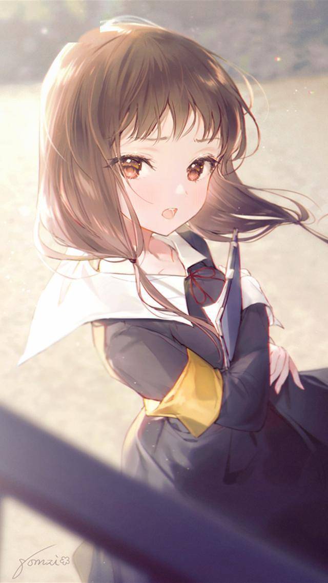 校园风少女插画,不同款式的日式校服,衬托出不同风格