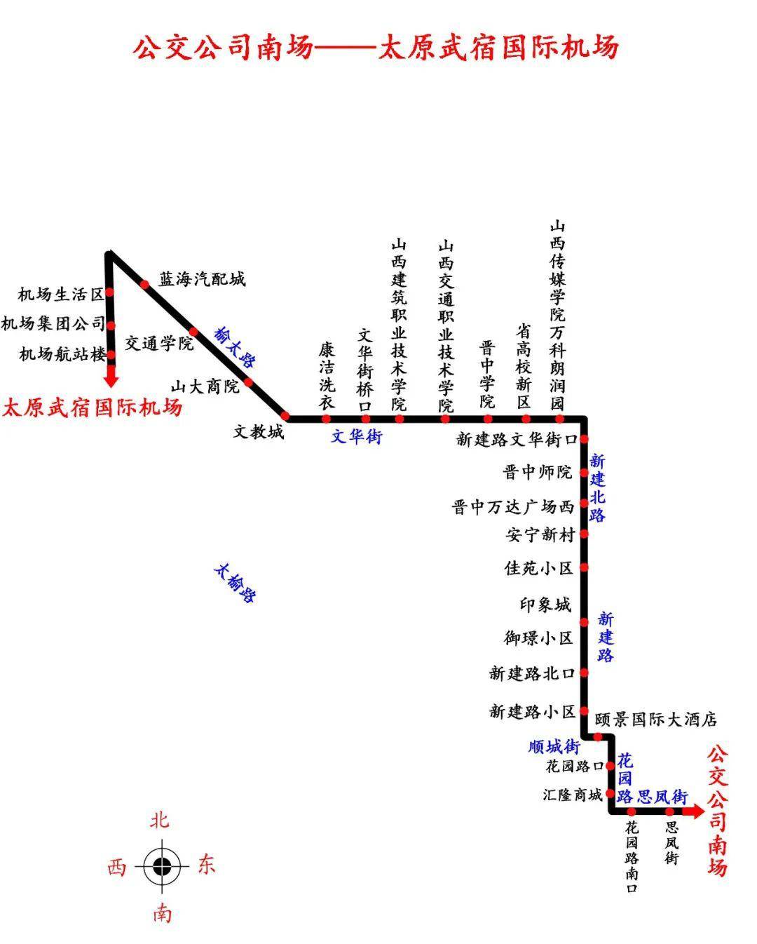 5月27日起,榆次开通至太原武宿国际机场公交线路
