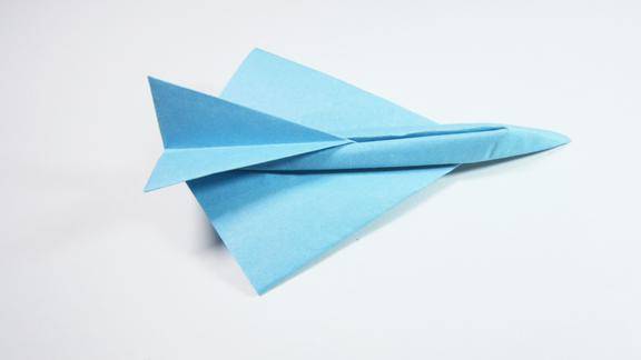 创意纸飞机折纸,一架新型的现代战斗机的折法,diy手工制作