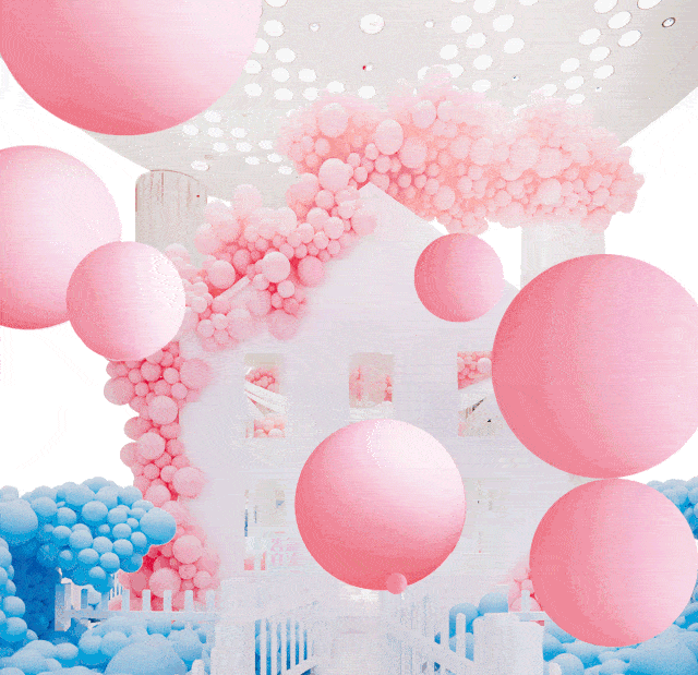 巨型梦幻城堡空降魔都100000颗气球替你告白