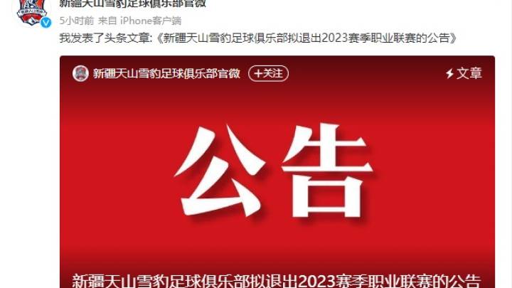 五年四降级的新疆雪豹拟退出,你还看好中甲联赛吗?