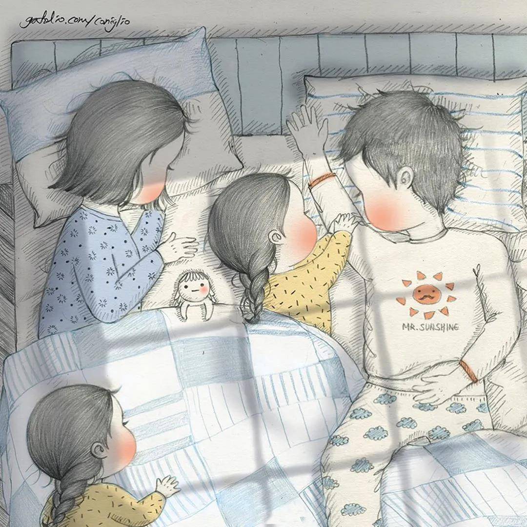 这些暖心的小插画瞬间把我拉回童年