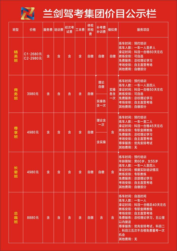 武汉驾校最新收费标准2021c1驾照学费多少钱