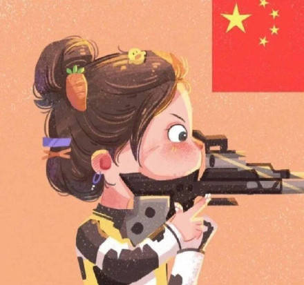 太可爱了!杨倩换同款漫画头像 胡萝卜小黄鸭醒目