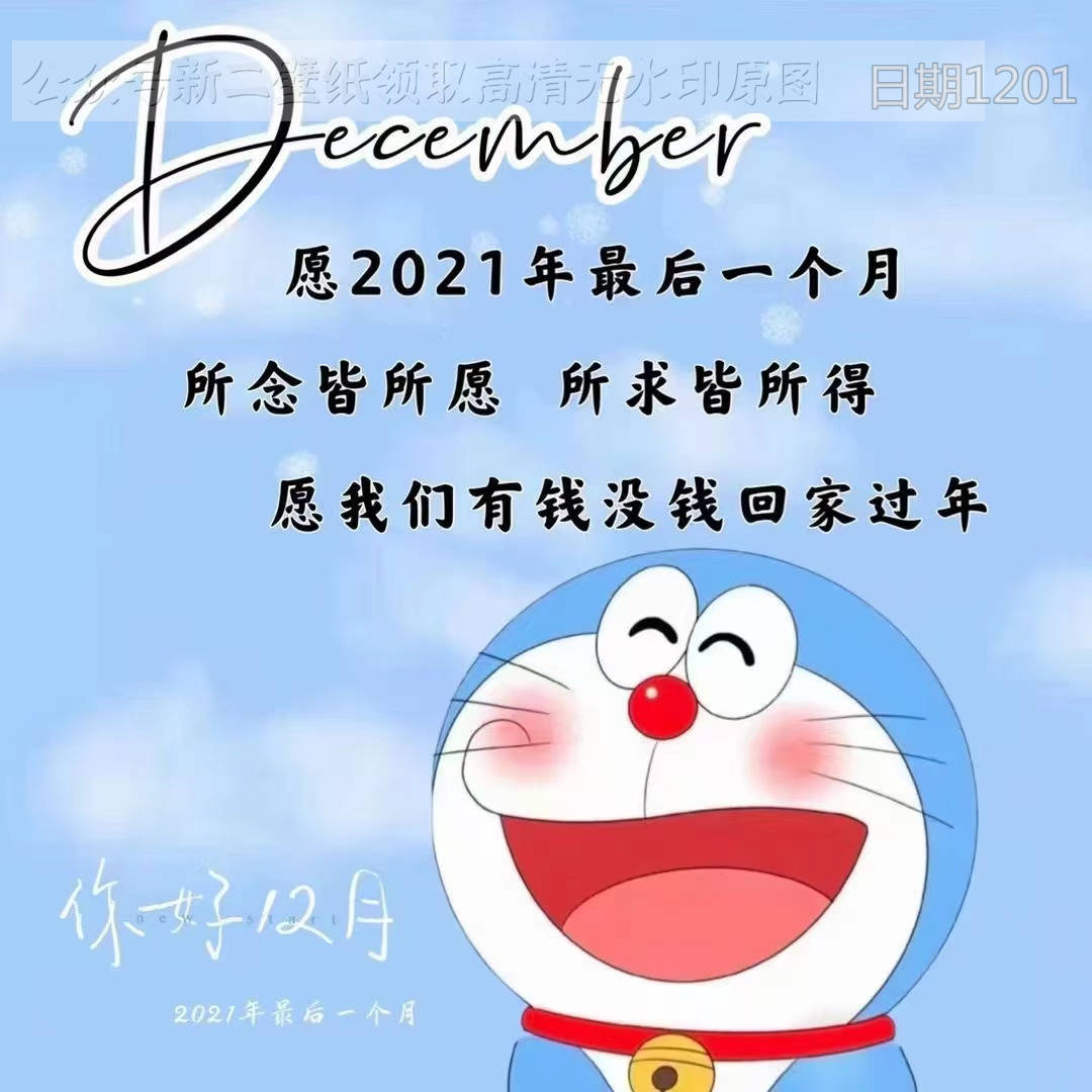 愿2021年最后一个月所念皆所愿 所求皆所得 愿我们有钱没钱回家过年