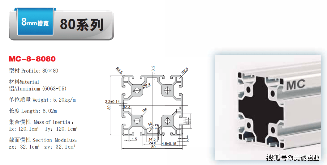 工业铝型材8080是如何加工成型的_挤压_截面_水冷