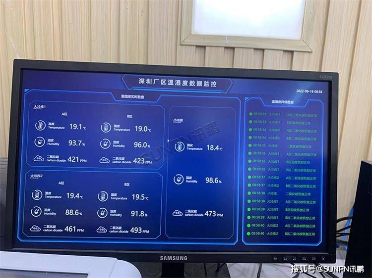 冷库环境数据显示屏干湿冷暖一瞥便知