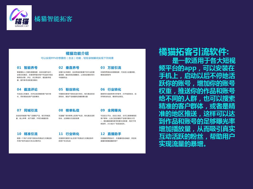 短视频获客软件的不贰之选——橘猫引流系统