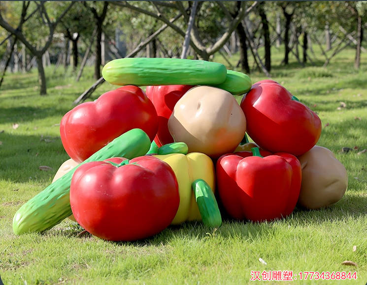 玻璃钢番茄土豆黄瓜雕塑 仿真蔬菜雕塑