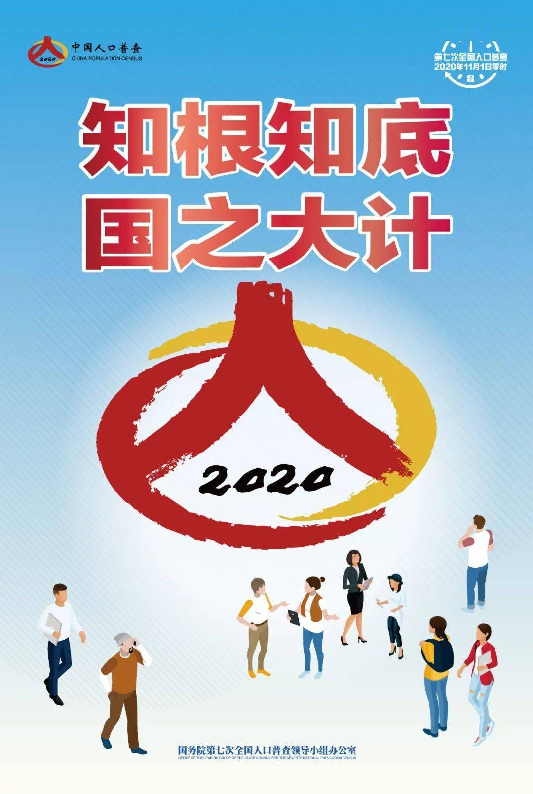 第七次人口普标语_第七次人口普查插画