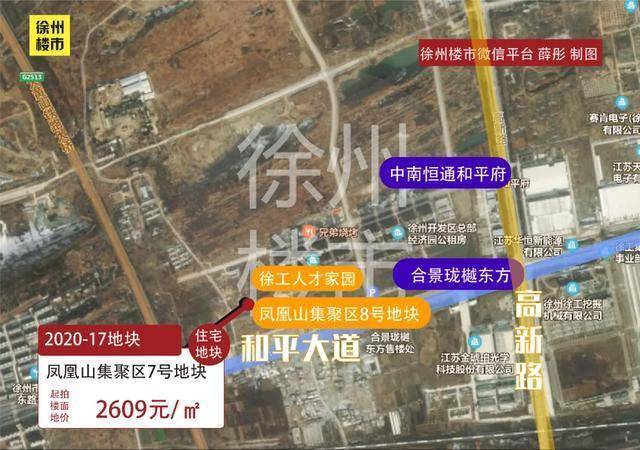 截止到今天,徐州主城已有3幅重磅住宅地块出让,分别为  凤凰山集聚区