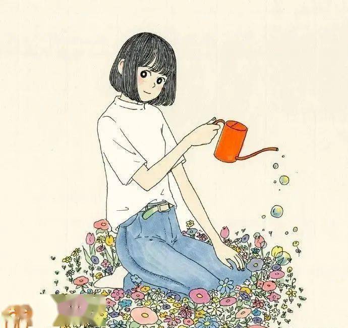 美图欣赏 | 干净利落的女孩子插画~自己的小日子也很幸福呀!