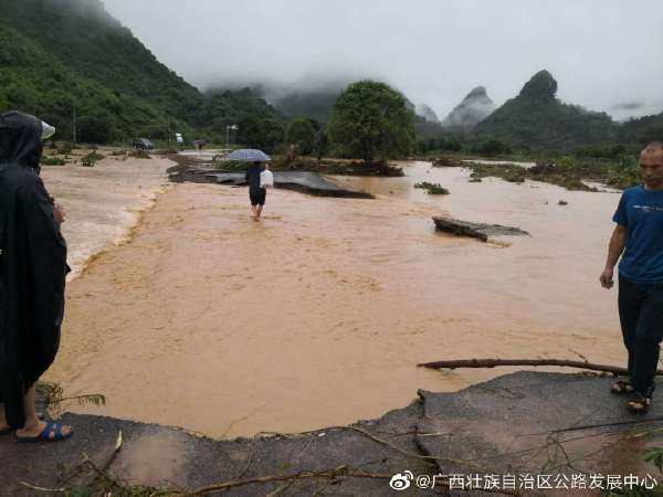 应急|广西强降雨已致三十余万人受灾1人死亡，多地发出洪水预警