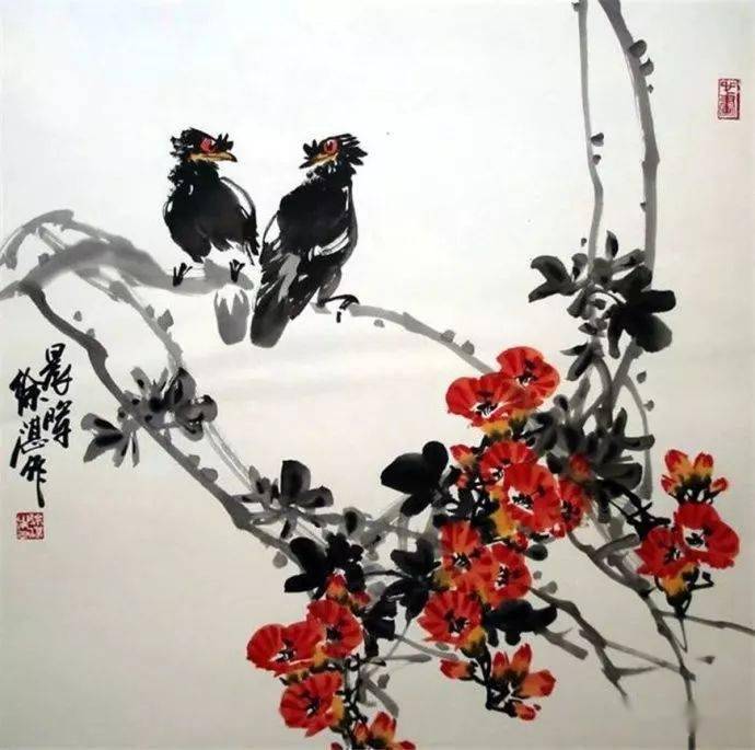 师从李苦襌,郭味蕖和欧阳中石等大师,在中国写意花鸟画,书法,诗词及