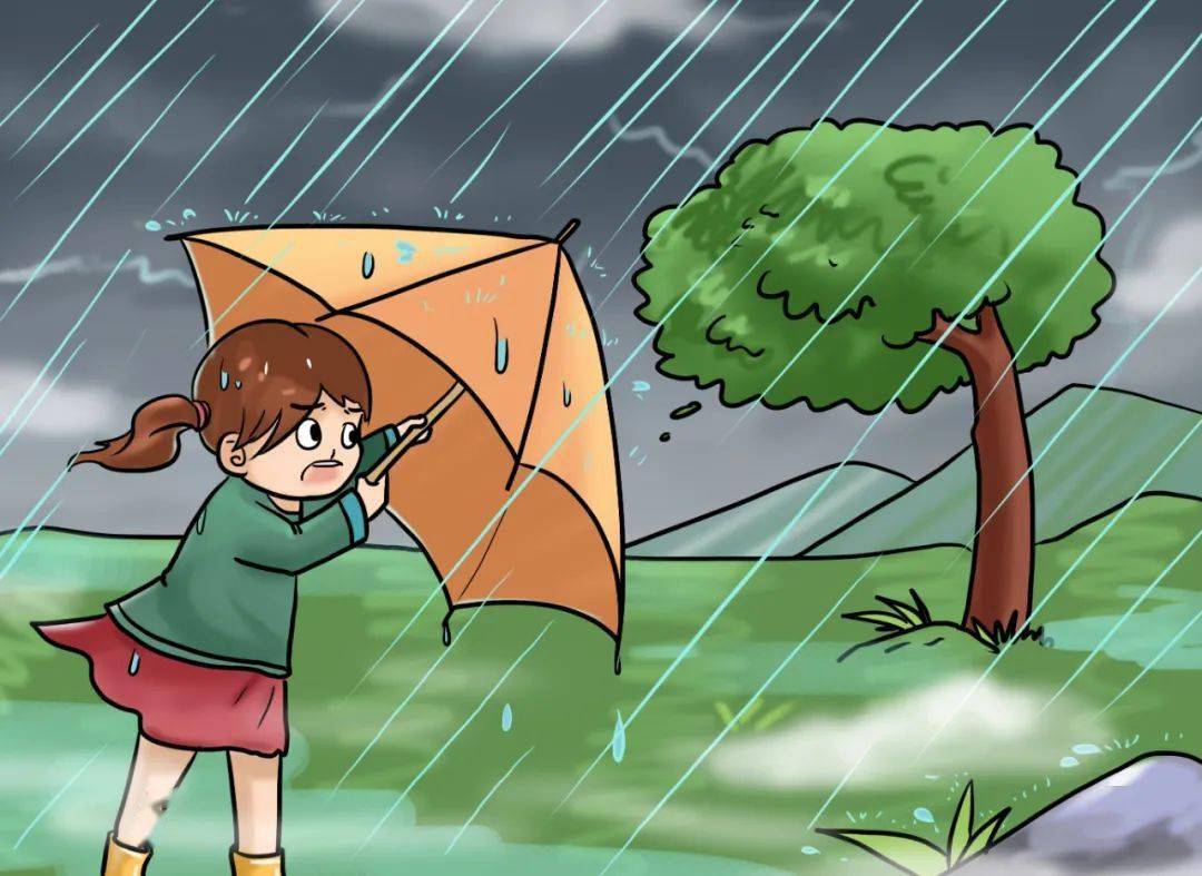 幼儿园温馨提示:全国暴雨高温预警启发!雷雨天出行安全须知