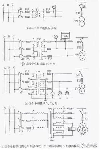 (接地线回穿过零序电流互感器再接地) 常用电压互感