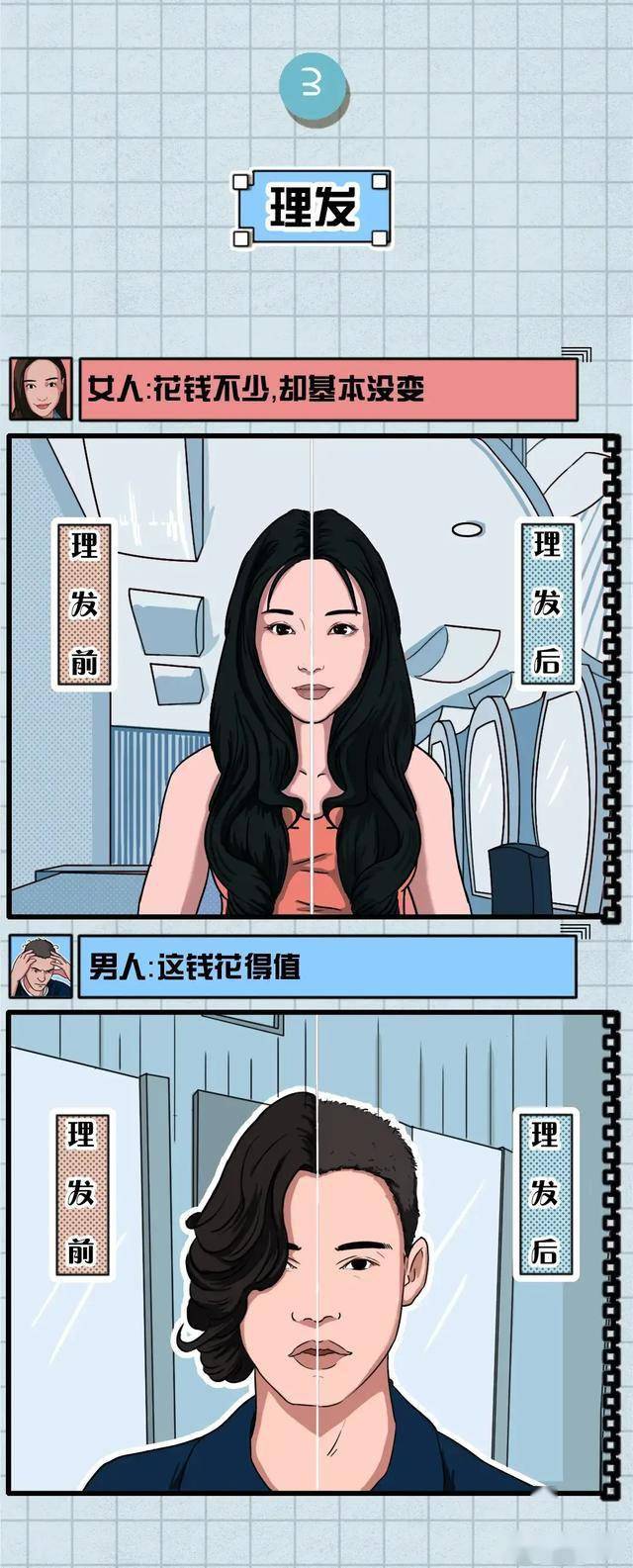 漫画 男生和女生对于事物的认知,有时候真的差远了!