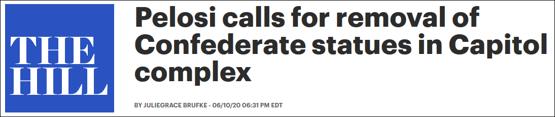 佩洛西：快拆了国会大厦这11座雕像