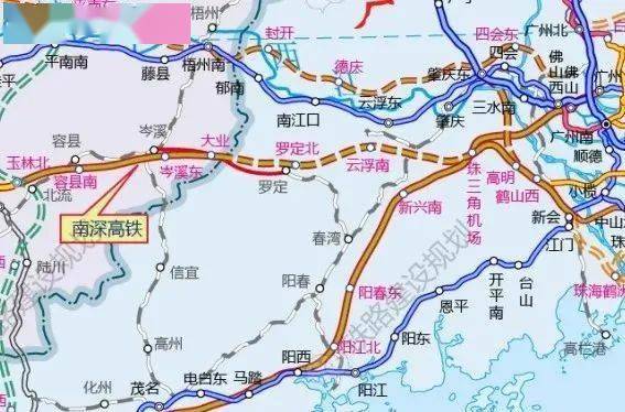 南深高铁项目线路图