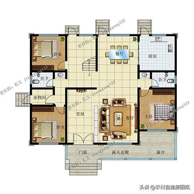 5款二层农村别墅160平以上的大户型2款带庭院4款带堂屋