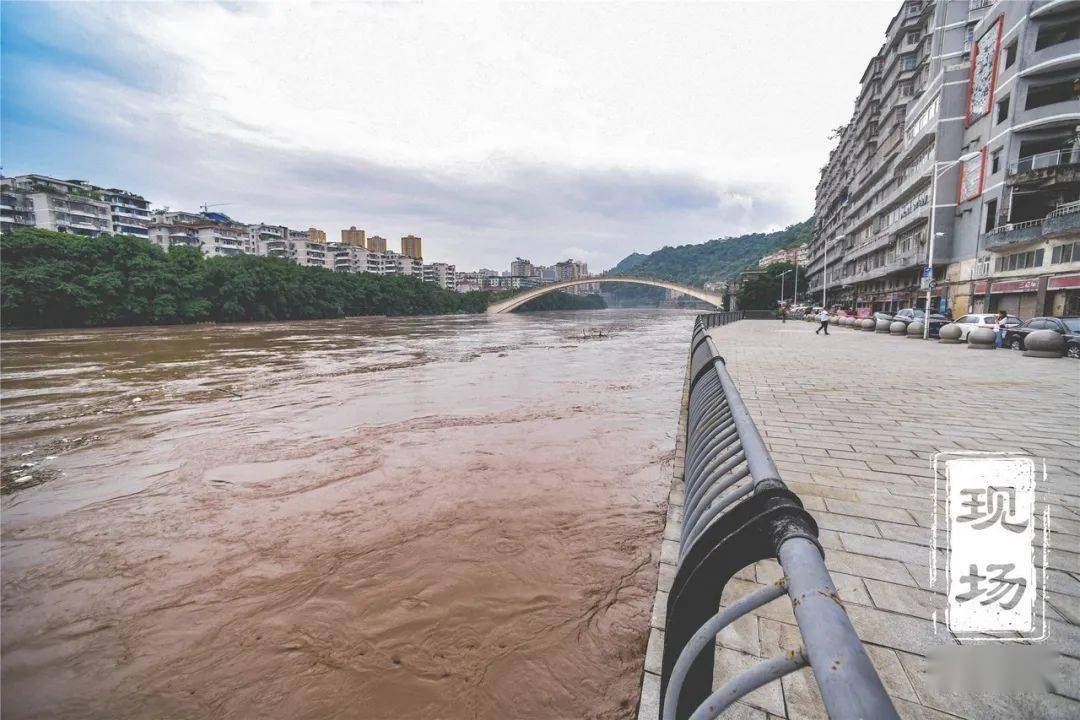 今日11时许 市水位监测总站预测 洪水从贵州方向顺流而下 綦江河水位