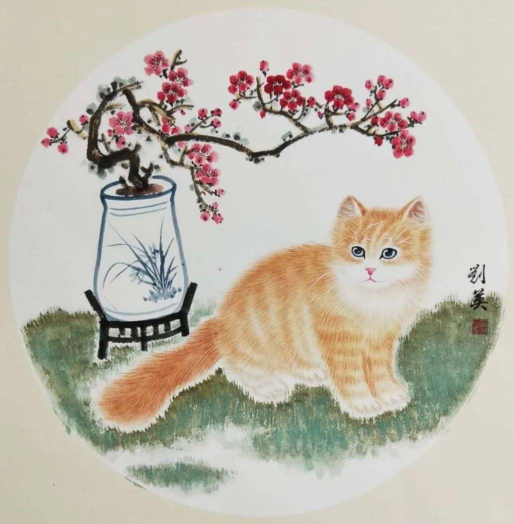 【微推介】形神兼备,栩栩如生——刘英画猫作品