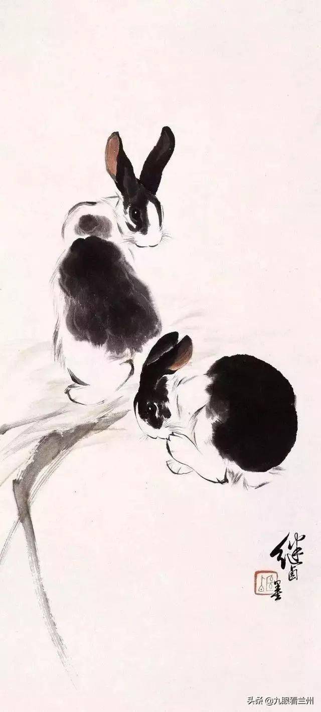 刘继卣画的人物仕女,花鸟走兽,多为工笔与写意相结合,在其绚丽多彩