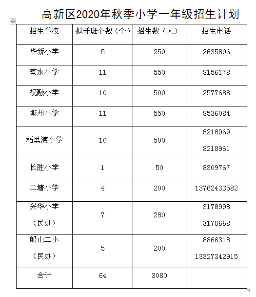 高新小学排名