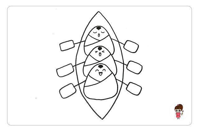 端午节赛龙舟,可爱的粽子简笔画「图文 视频教程」