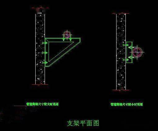 现将沿墙布置的立管支架大样图附上,可能各家的施工要求不一样,不是