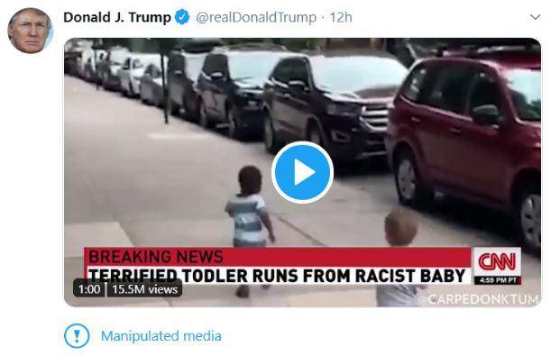 视频遭禁、广告被删……特朗普社交媒体贴文再