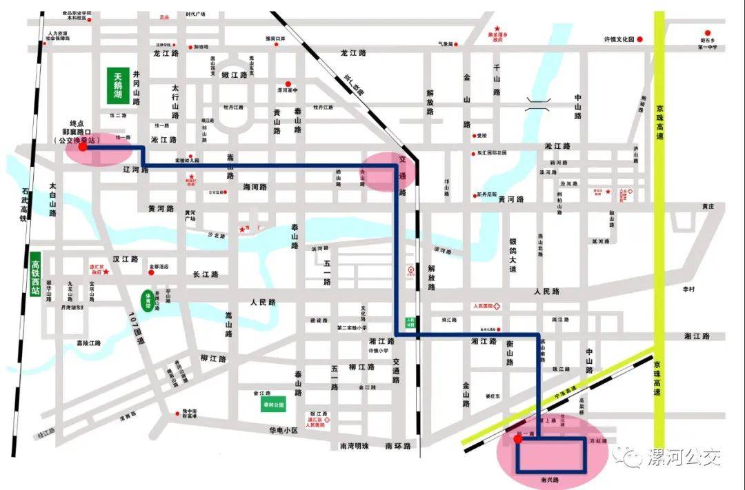 公交122路线路示意图