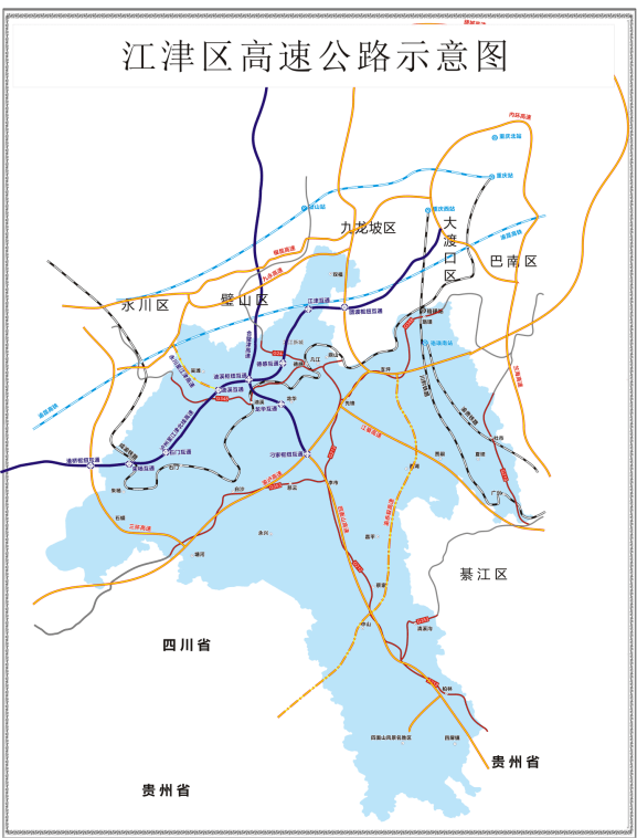 6个下道互通,建成后,沿线的滨江新城,德感街道,吴滩镇,油溪镇,石门镇