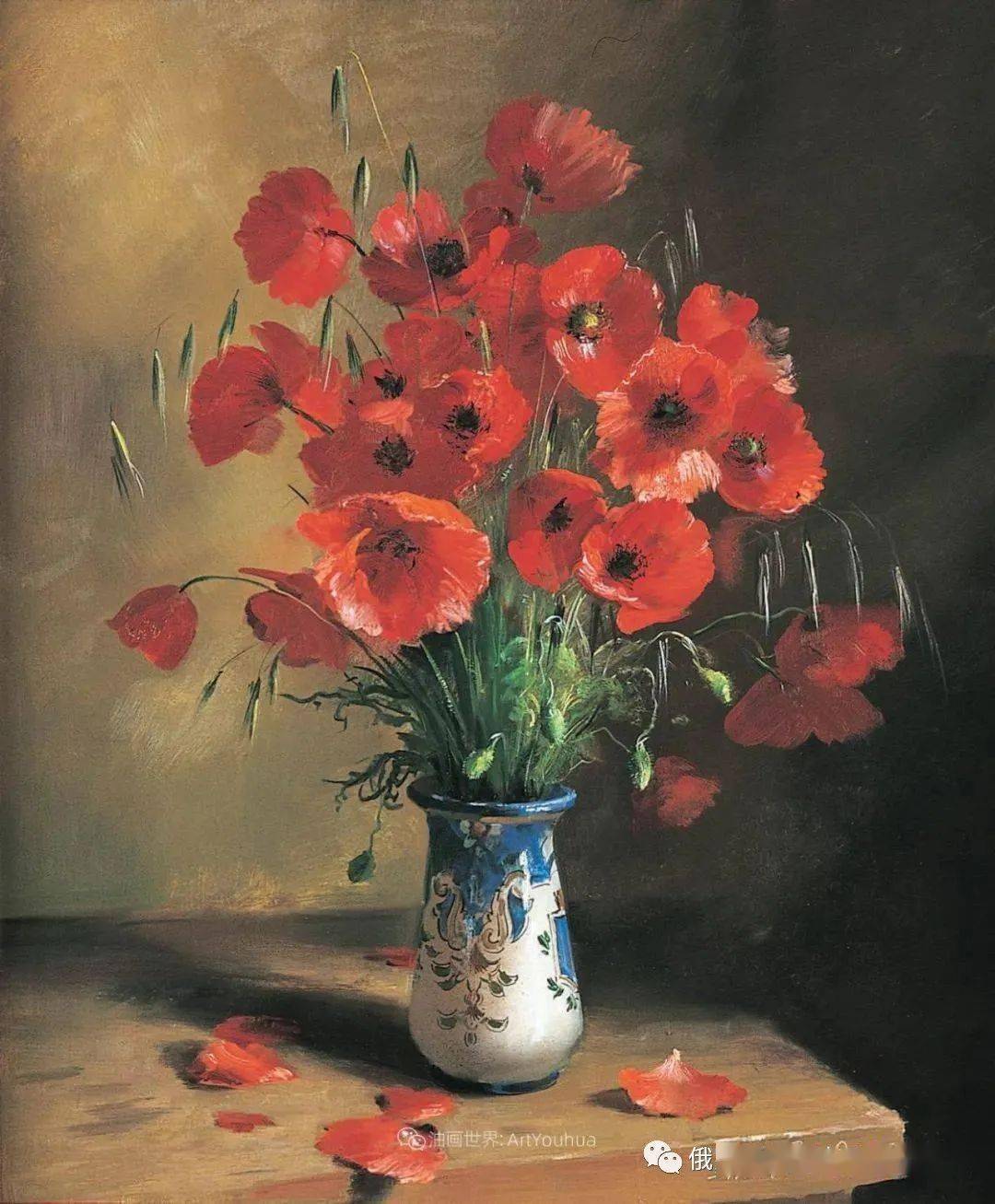 俄罗斯画家谢尔盖图图诺夫花卉静物油画作品欣赏