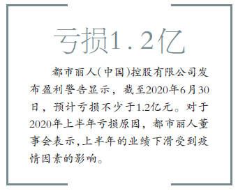 转型|都市丽人上半年至少亏1.2亿元