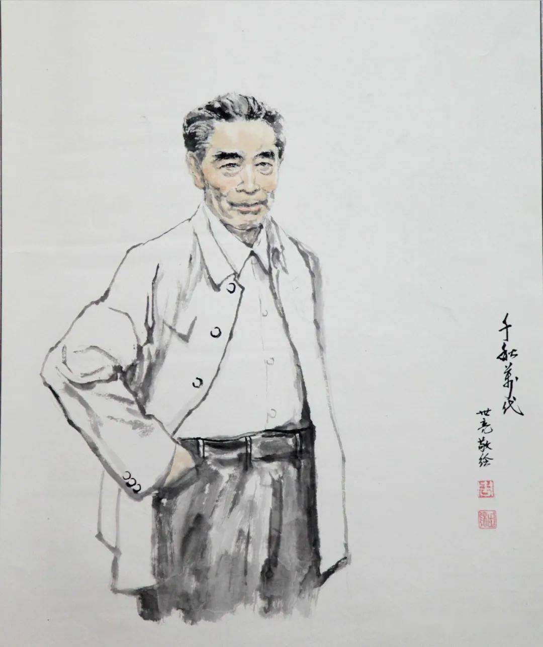 孙丕强 国画《清溪是何处》 肖领钦 国画《青黛一线牵》 徐怀敏 国画