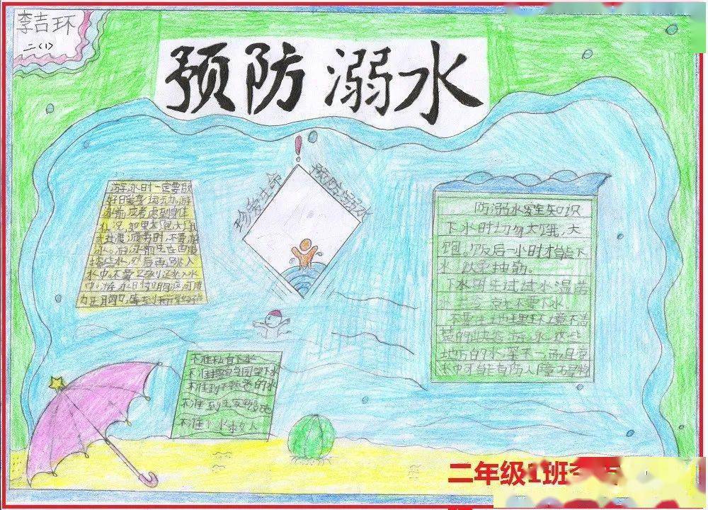 赤岗山小学开展"防溺水手抄报"评选活动