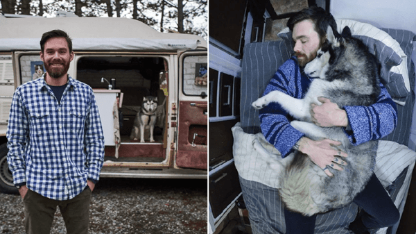 带着|男子与爱犬同住露营车 省下1.8万美元住宿费